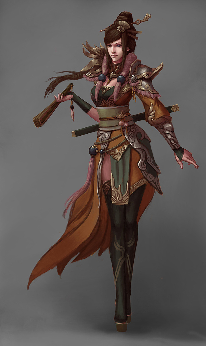 女角色|插画|游戏原画|格调x - 原创作品 - 站酷 (zcool)