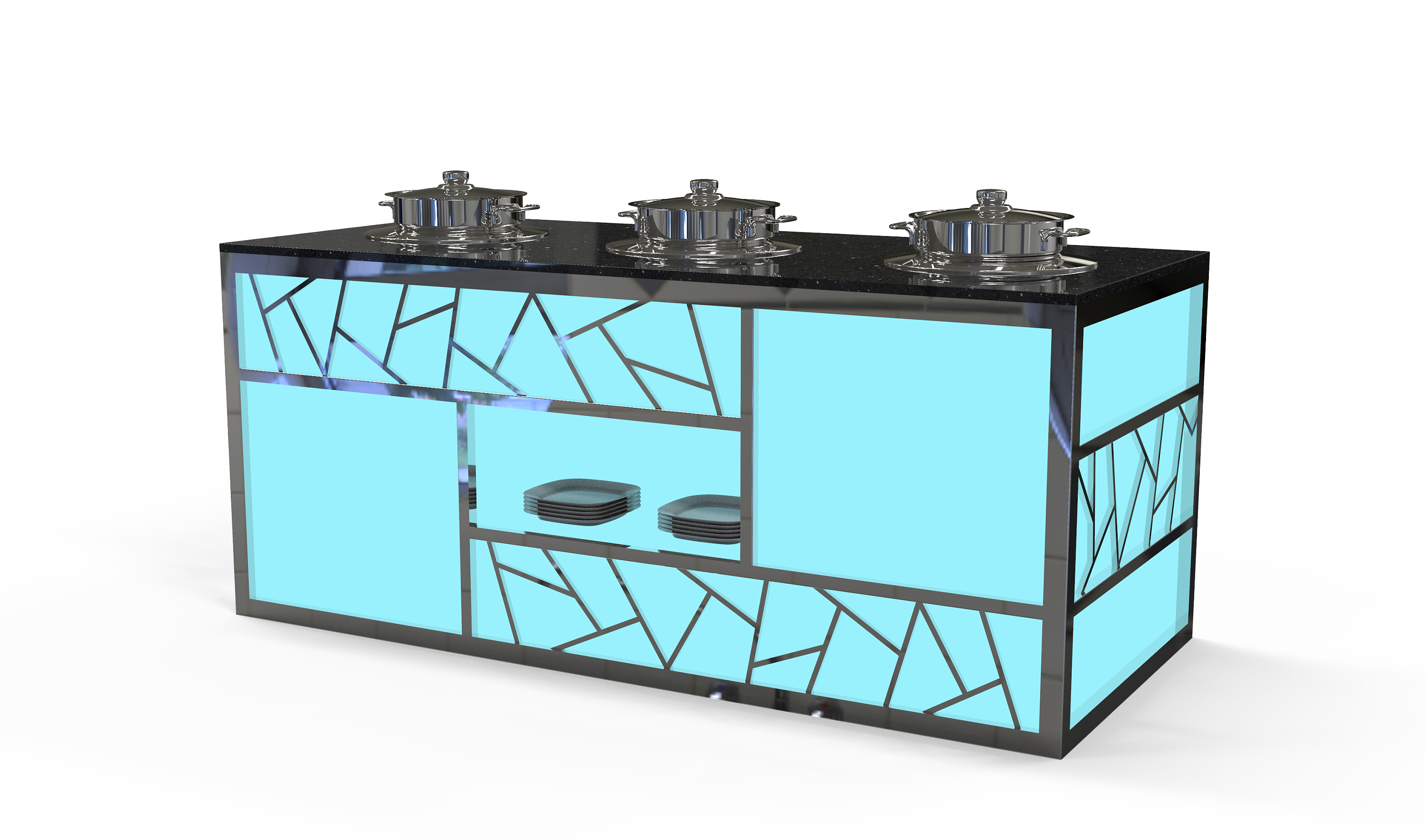 移动吧台车移动咖啡柜移动展示架双层古式木车