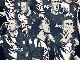 足球插画——2019-2020赛季尤文图斯