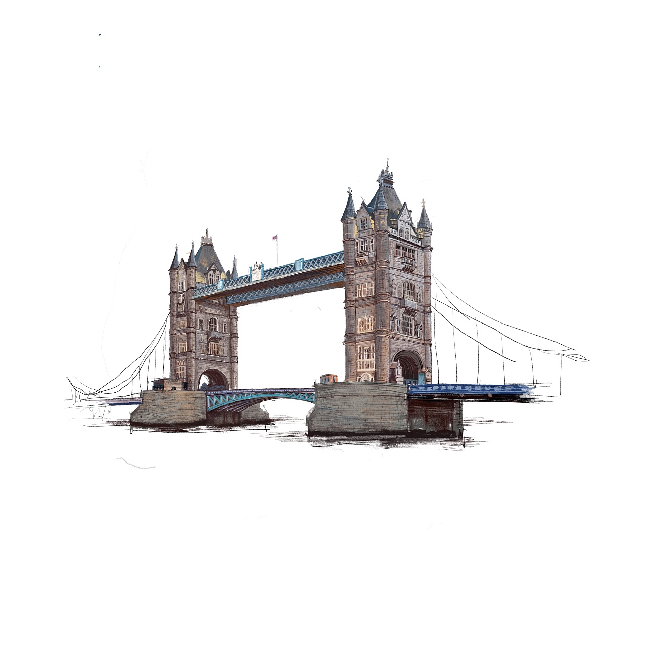 英国大不列颠伦敦城市地标旅游PNG建筑|插画|创作习作|自由C - 原创作品 - 站酷 (ZCOOL)