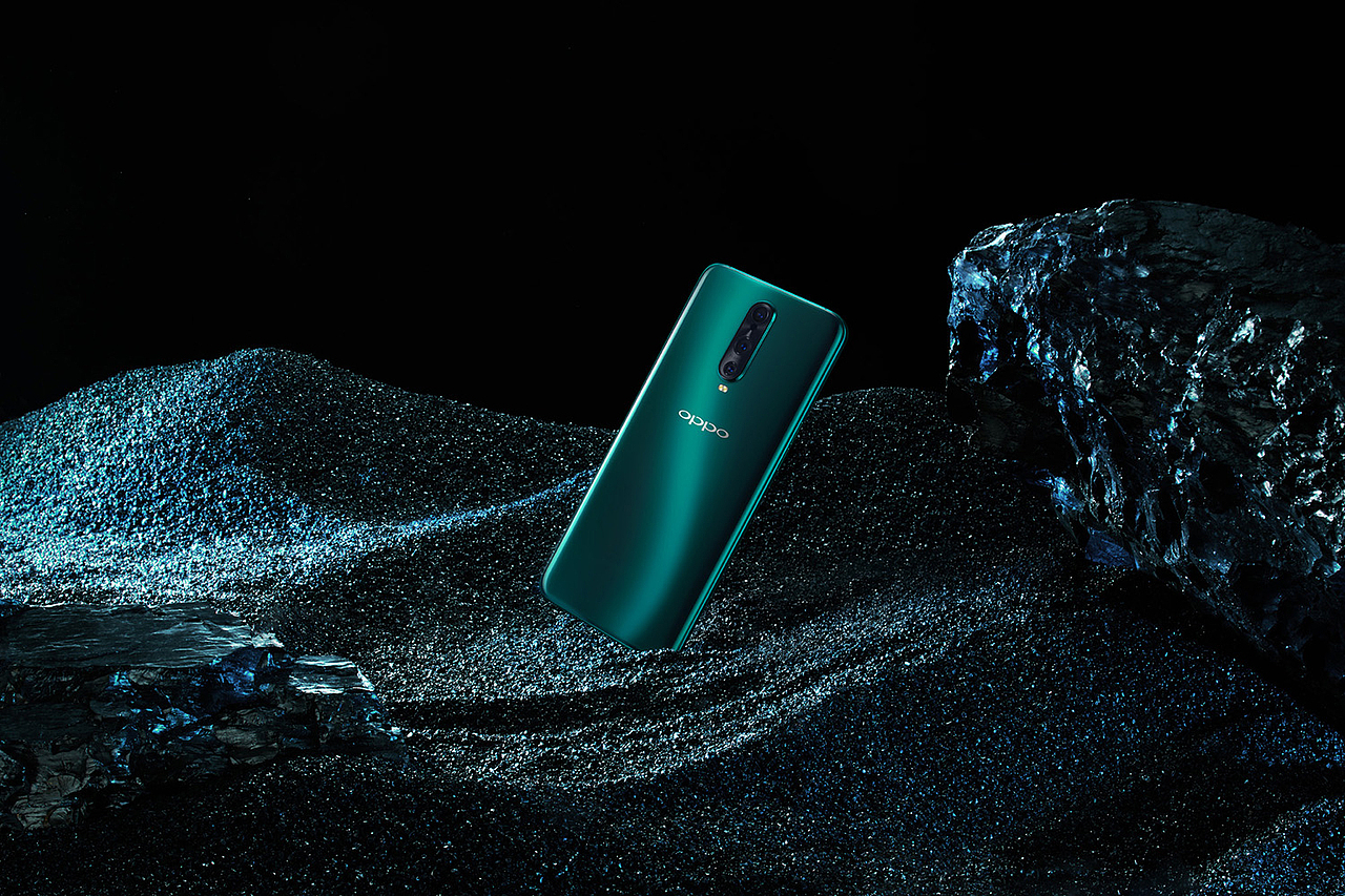 oppo r17凝光绿 手机修图