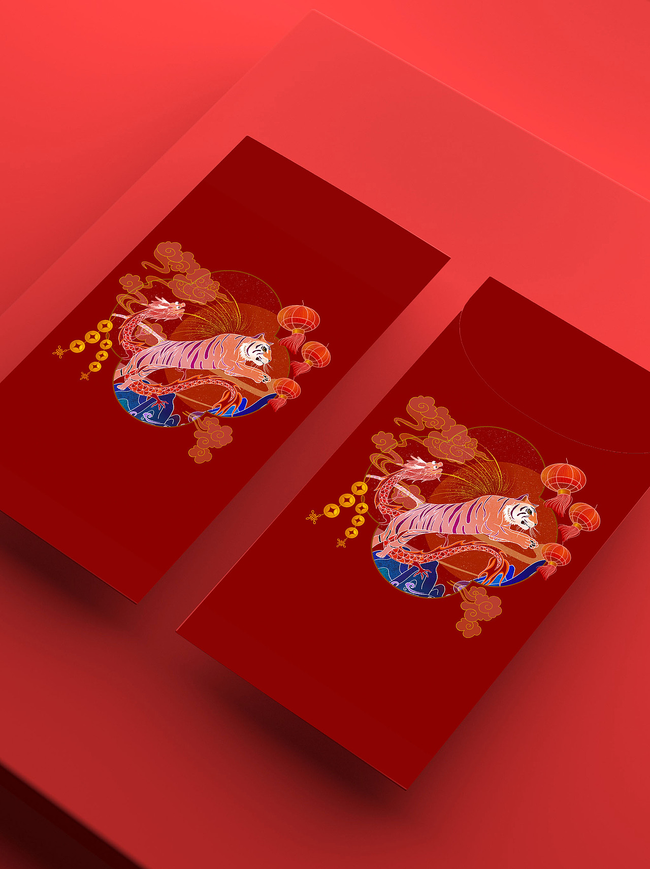 龙腾虎跃迎新年（图ZMjg0MjQxMzAw） - 商业插画 - 站酷设计师Z99804003原创素材 - 站酷ZCOOL