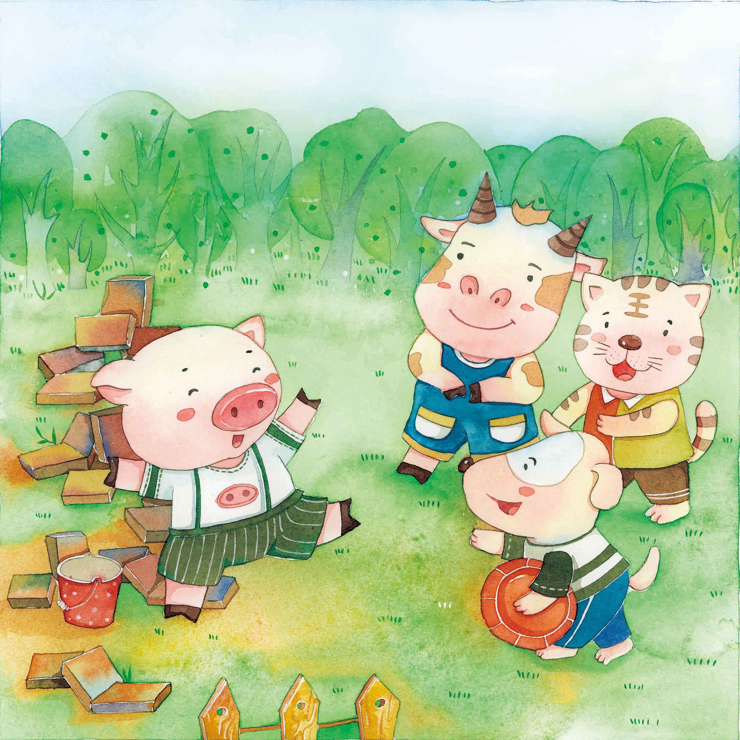 猪猪的一家|插画|儿童插画|琦贝儿 - 原创作品 - 站酷 (ZCOOL)