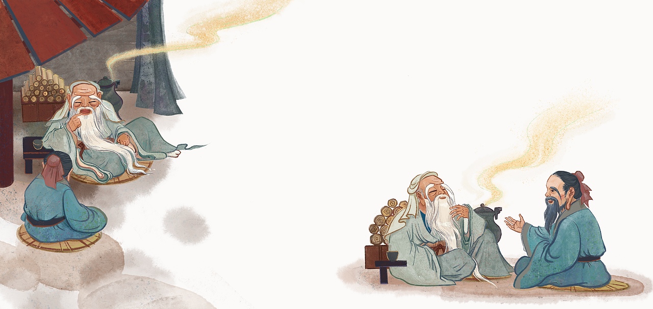 中国经典民间故事绘本创作《老子的传说》（图ZMjczODA3MjI0） - 绘本 - 站酷设计师日一尧原创素材 - 站酷ZCOOL