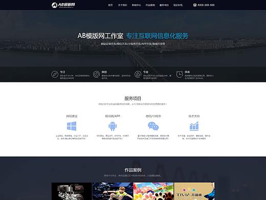高端网站建设网络设计互联网信息化服务类网站