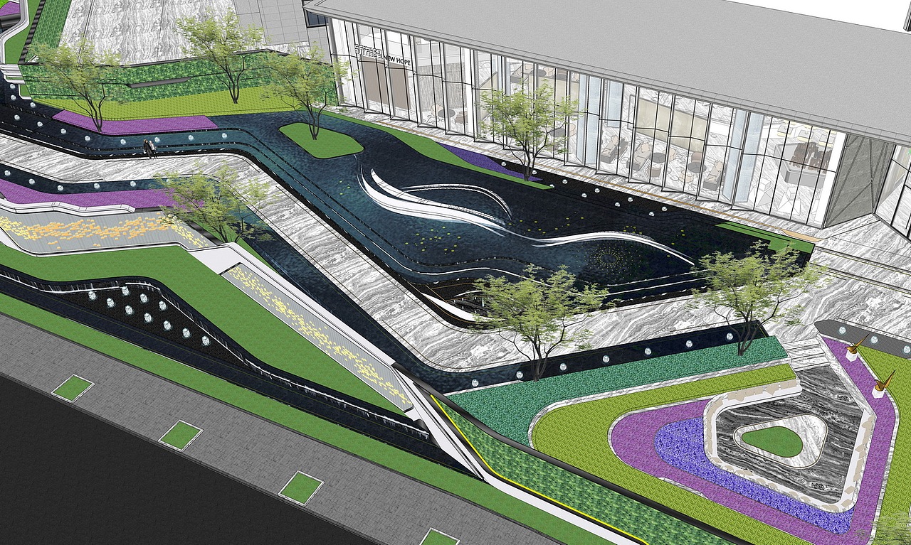 宁波新希望 · 堇麟上府示范区景观SU模型下载