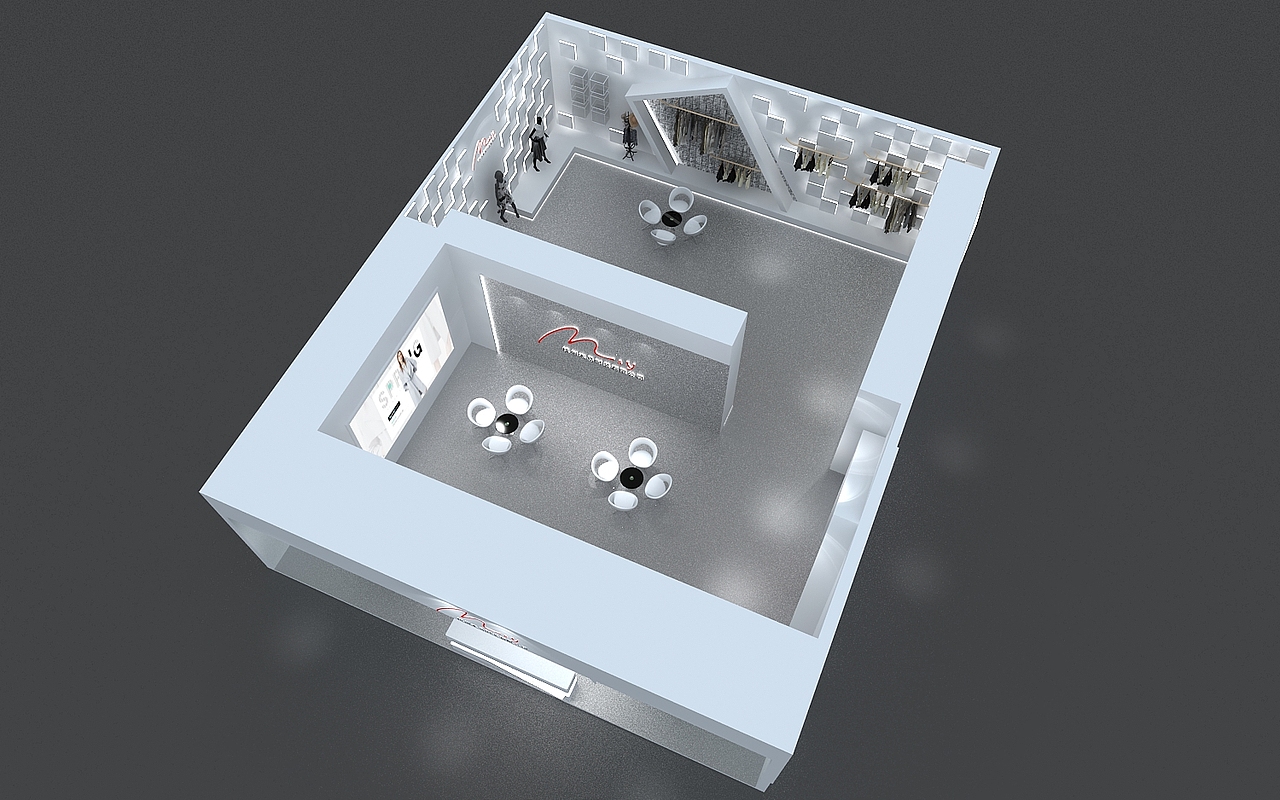 服装展位展会展台展览展点工装家装快闪店3d效果图设计