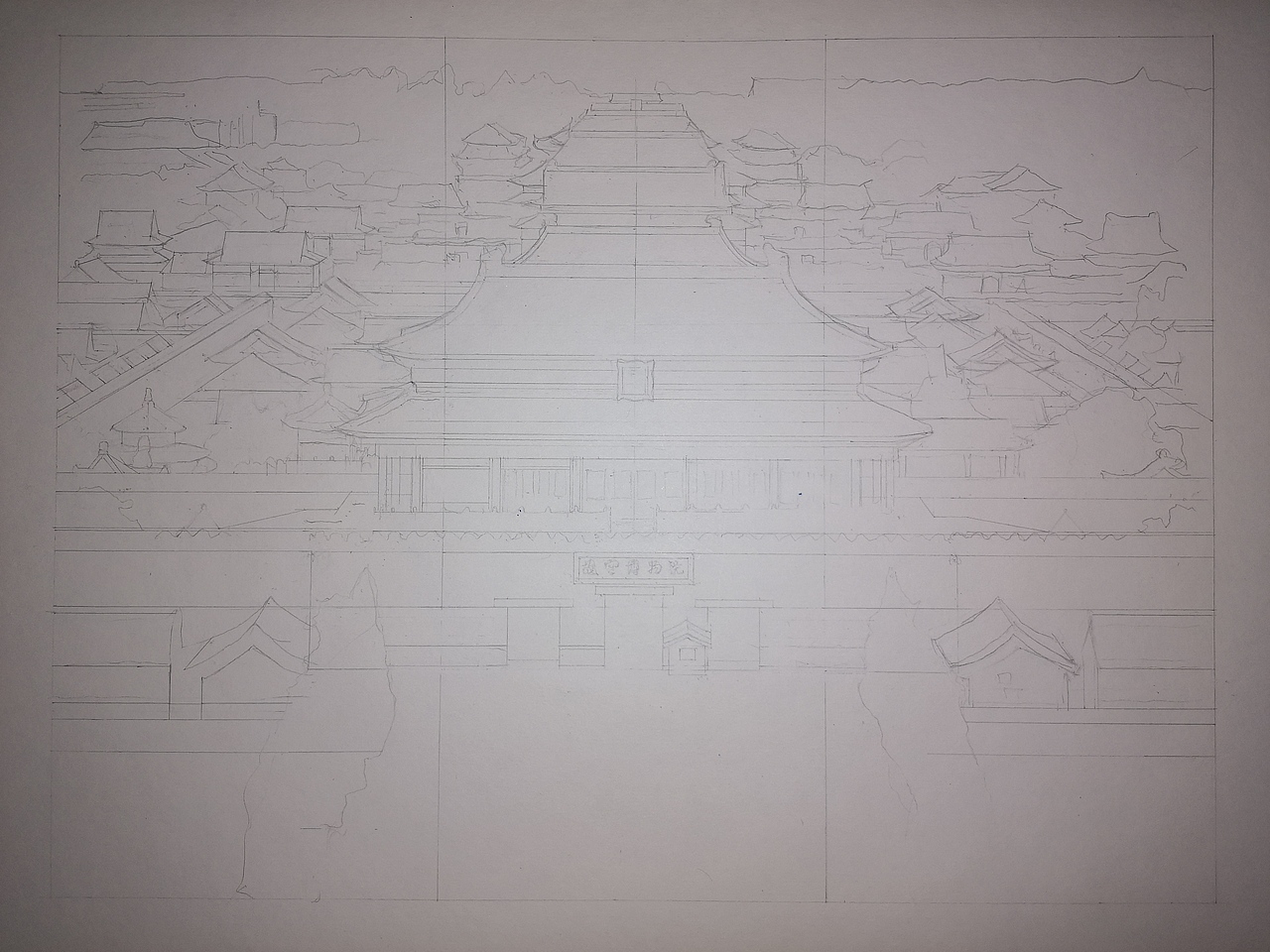 手绘马克笔《故宫》