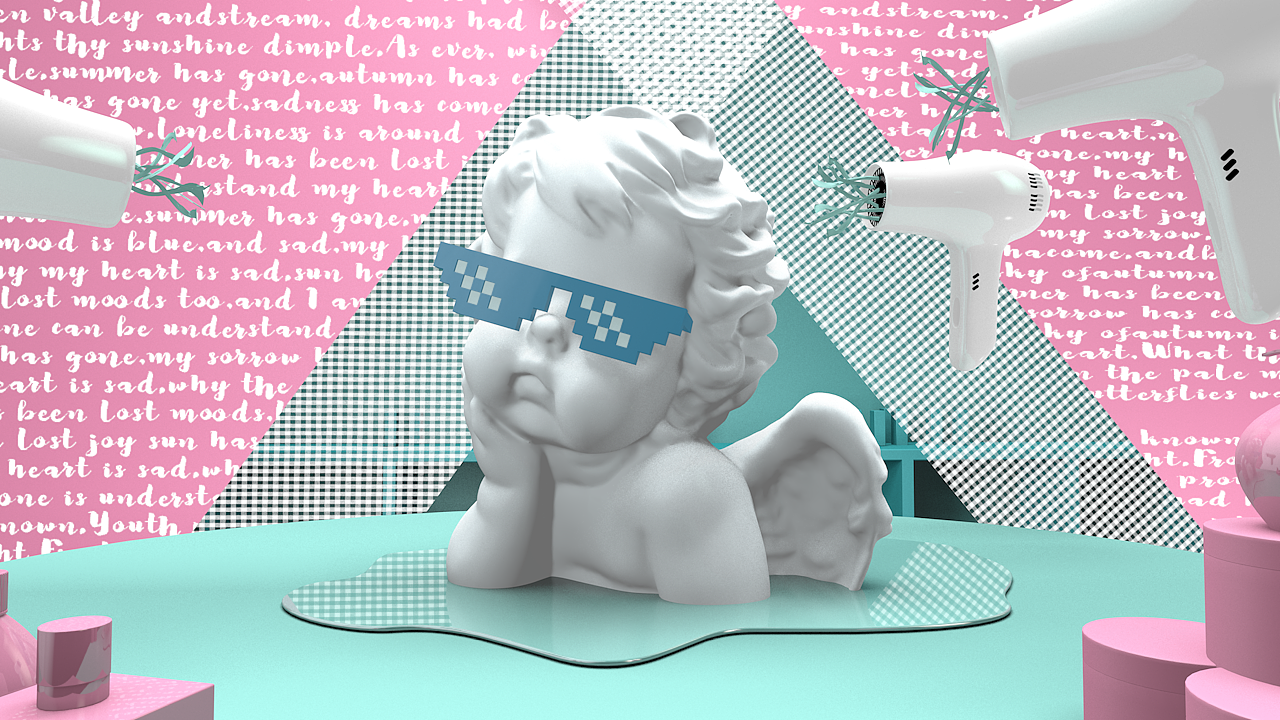 C4D蒸汽波风格练习