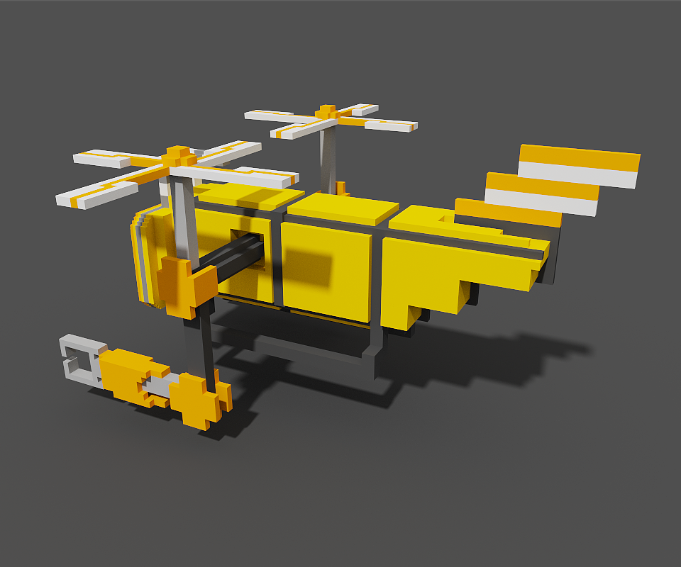 magicavoxel制作的无人机蜜蜂