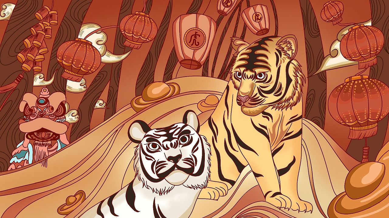 虎虎生威1.0（图ZMjg2MTEzMzI4） - 商业插画 - 站酷设计师代同学原创素材 - 站酷ZCOOL