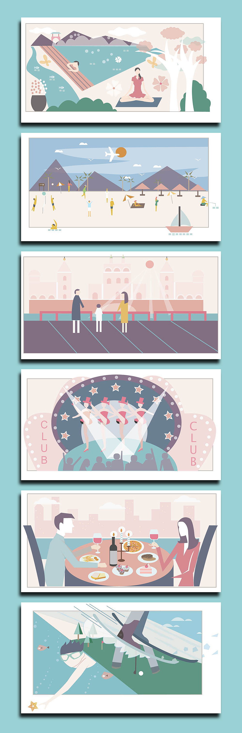 14年给一个旅行公司画的AI手绘插画