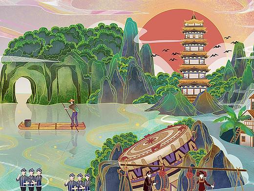 交通银行X广西旅游 风景长卷