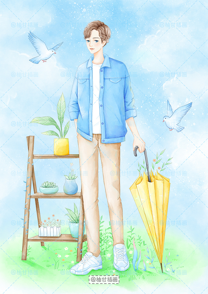 小清新插画合集2（图ZMjA5MDA5MDI4） - 商业插画 - 站酷设计师柚甘原创素材 - 站酷ZCOOL