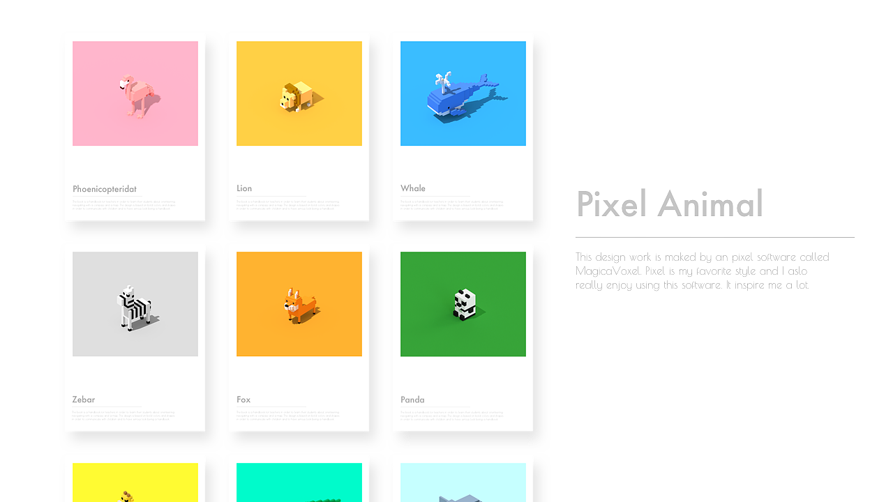PIXEL ANIMAL——立体像素动物设计（图ZMjM5Njk2MDU2） - 品牌 - 站酷设计师呆子远原创素材 - 站酷ZCOOL