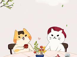 【华为主题设计】可爱猫咪餐厅 温暖动态壁纸
