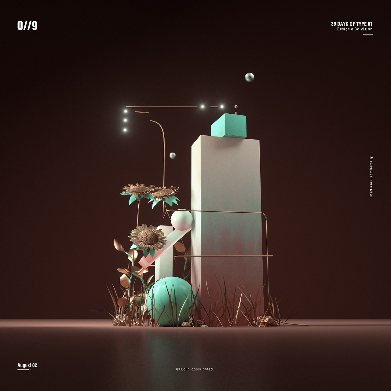 36 DAYS OF TYPE(附件包含0-9三维工程文件)