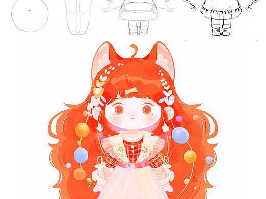 掌握Q版正面人物结构-给自己设计一个潮玩（个人主页-ZNjYyOTk2ODA=） - 创作习作 - 站酷设计师小熊梦游日记原创素材 - 站酷ZCOOL