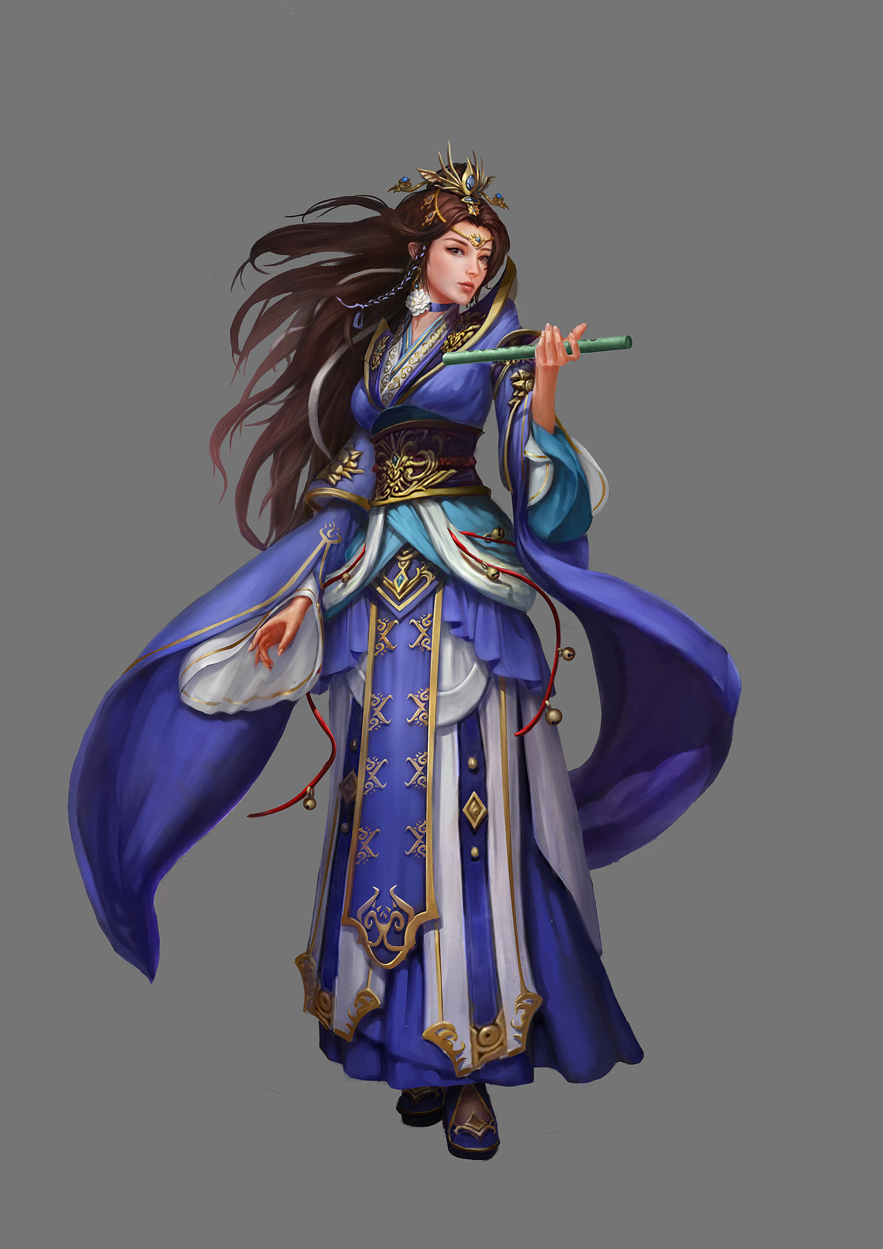 cg中国风武侠人设-吹笛女妙音