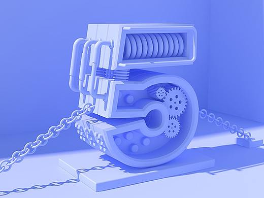 c4d-数字5（个人主页-ZMjk3MDI0MzI=） - 其他三维 - 站酷设计师高青GQ原创素材 - 站酷ZCOOL