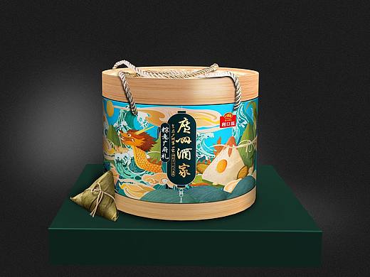 广州巨灵:广州酒家粽子礼盒包装设计
