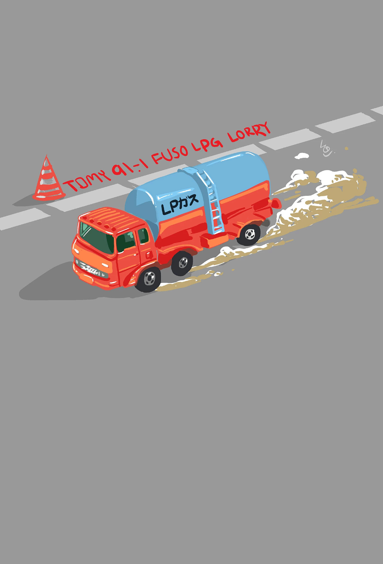 平时喜欢收藏tomica的小车,真实小车跟漫画人物结合,让照片更有趣了