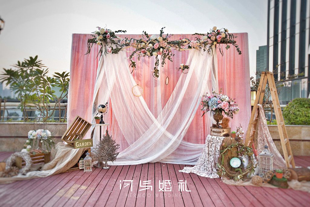 河马婚礼｜西式户外婚礼（粉色＋香槟色＋白色）（图ZMTM3NTU1MjA4） - 人文/纪实摄影 - 站酷设计师河马婚礼原创素材 - 站酷ZCOOL