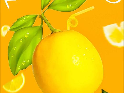柠檬汁平面海报设计