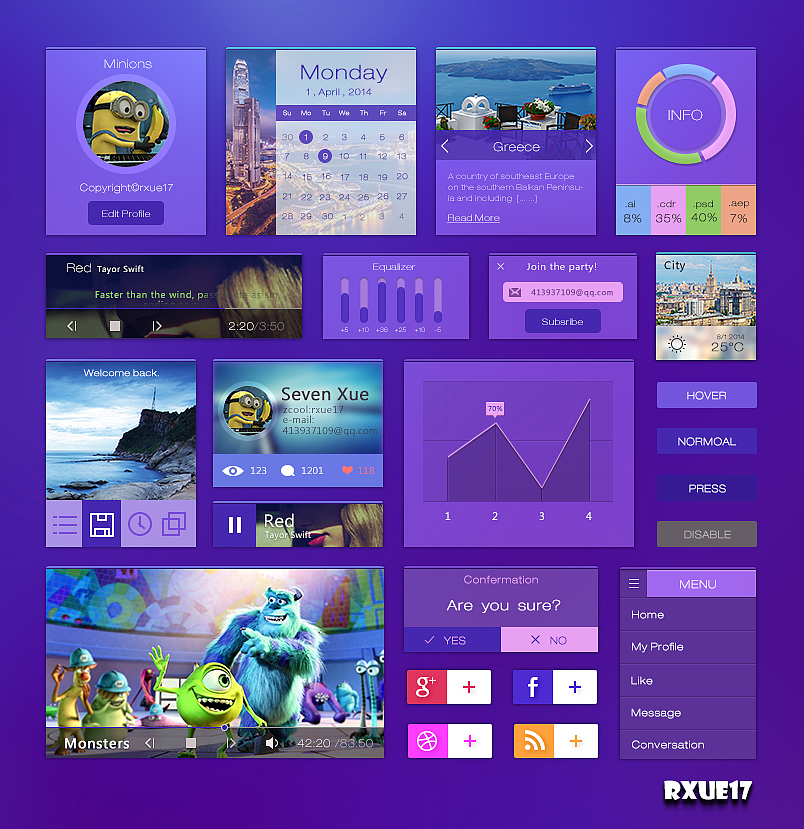 原创 UI kit（图ZMjE0NDcwMTI=） - 其他UI - 站酷设计师rxue17原创素材 - 站酷ZCOOL