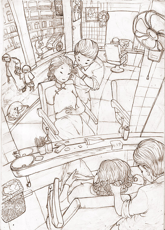 民国时期的汕头老市区——曾经繁华的小公园（图ZNzkxOTYxNg==） - 绘本 - 站酷设计师KinYip原创素材 - 站酷ZCOOL