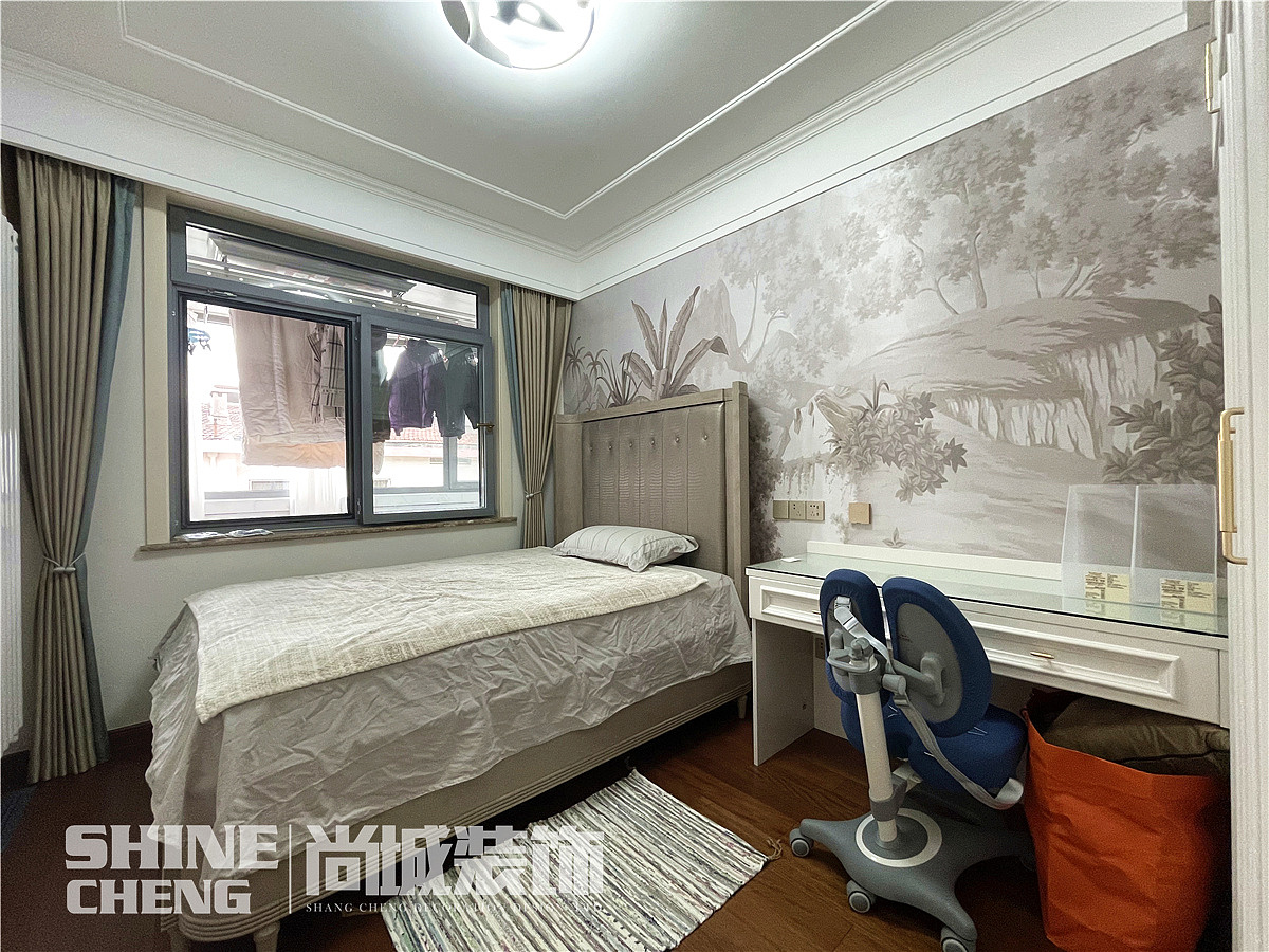 泰安普照佳苑138平美式风格装饰设计实景案例