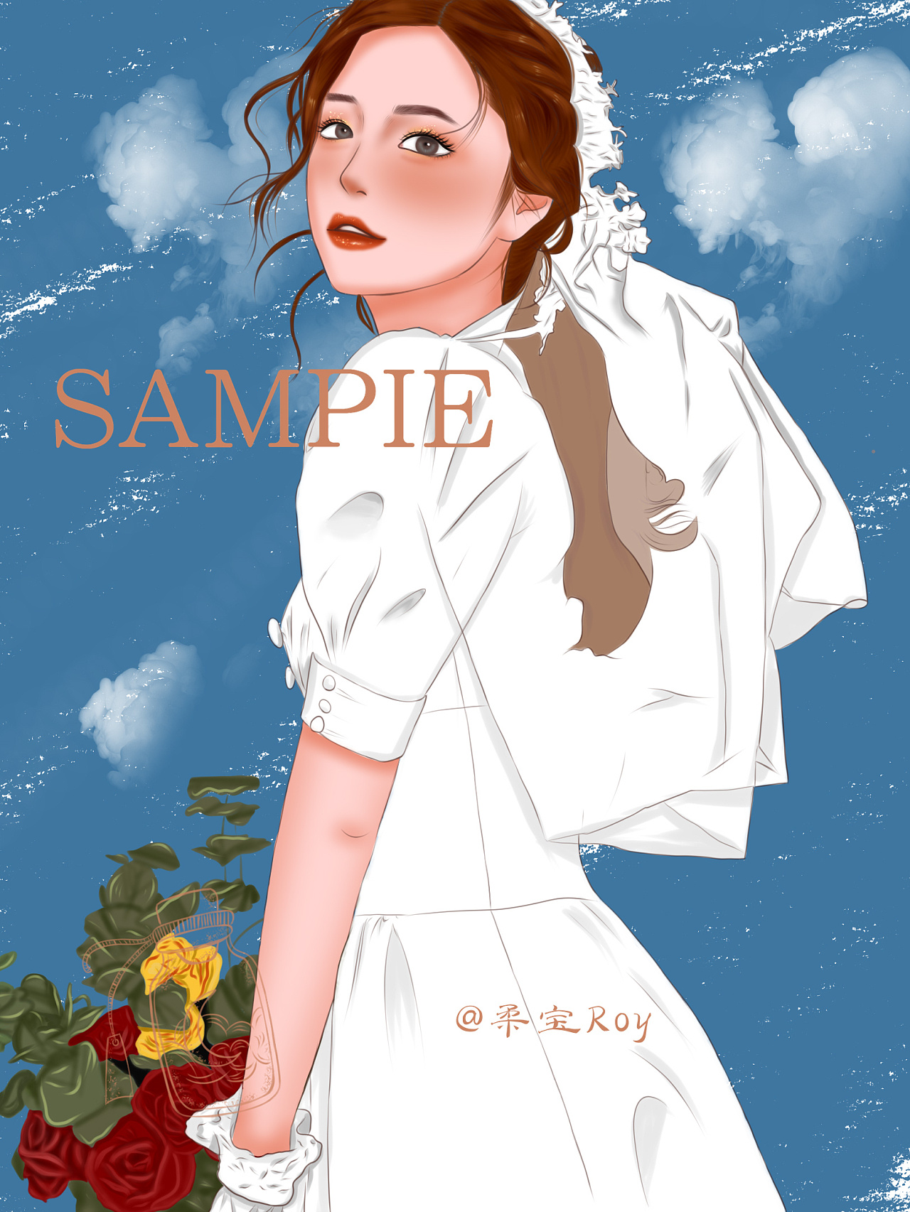 婚纱手绘插画|插画|艺术插画|柔宝roy - 原创作品 - 站酷 (zcool)
