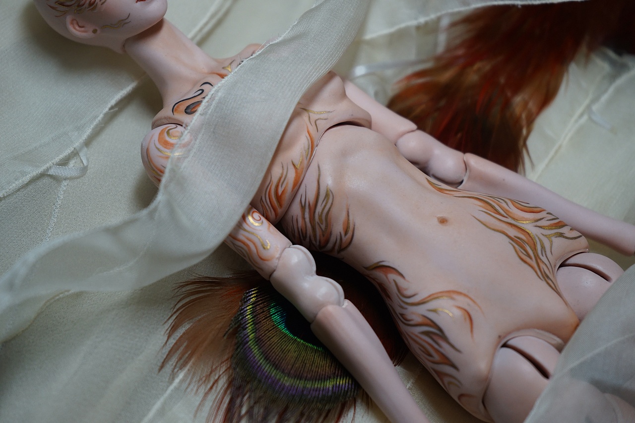 【陶瓷BJD】九歌原创——43厘米 凤凰纹身 陶瓷特体（图ZMjgzMTIxNzA0） - 其他手工艺 - 站酷设计师九歌手作20064006原创素材 - 站酷ZCOOL