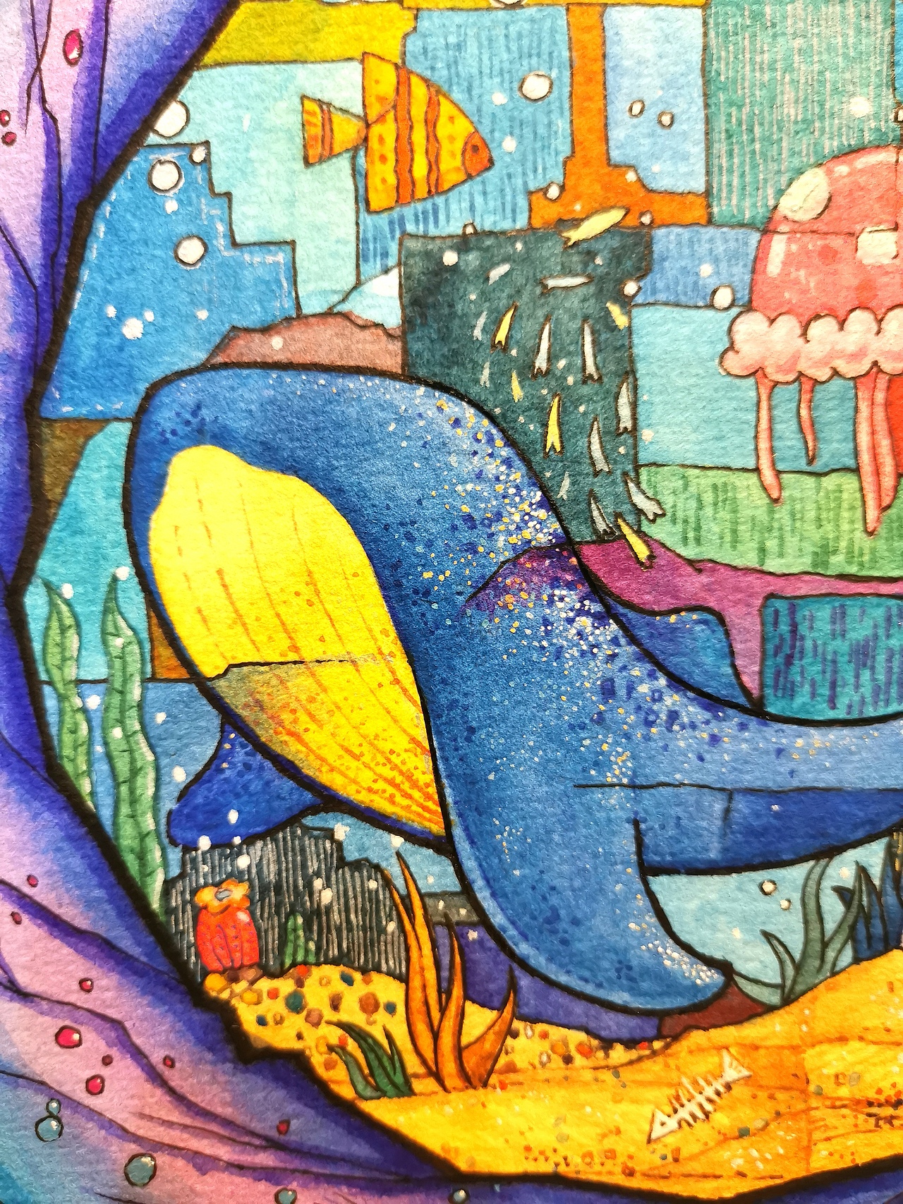 万花筒中的海洋王国（图ZMjEyMjg3NjA4） - 商业插画 - 站酷设计师孟极艺术空间原创素材 - 站酷ZCOOL