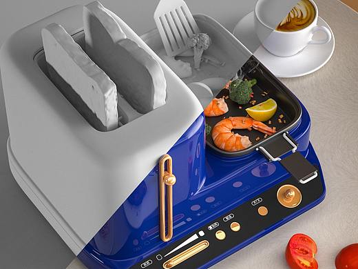 烤面包机建模+渲染