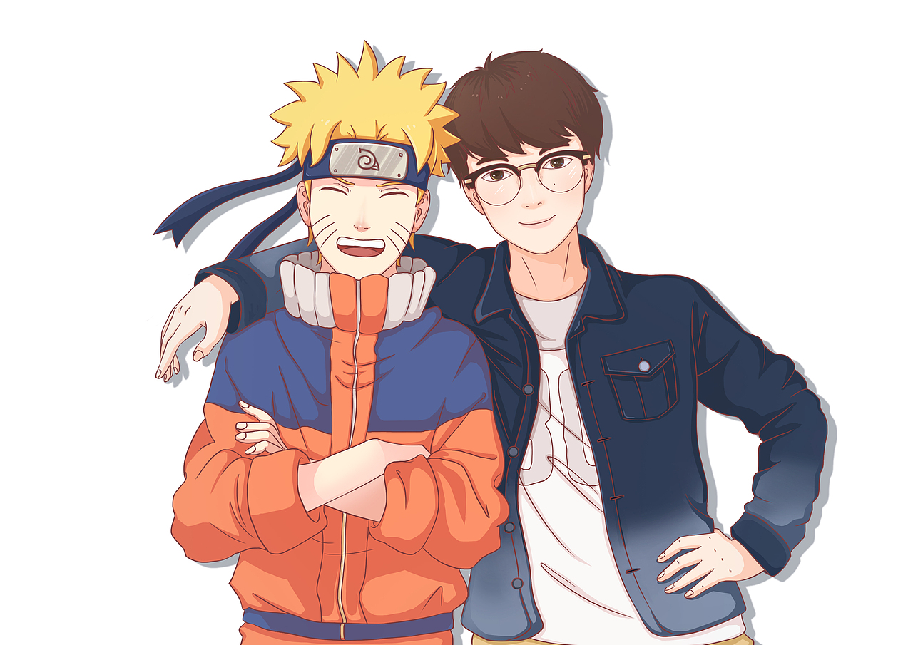 插画：和动漫人物合影（图ZODgxNDc1NjA=） - 创作习作 - 站酷设计师zhaoxiaocai原创素材 - 站酷ZCOOL