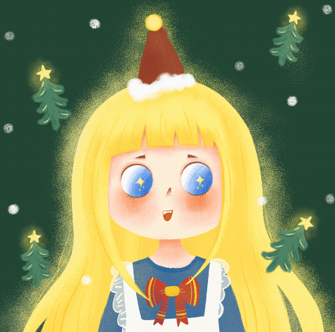 圣诞小姑娘 【临摹】（图ZMjgzMzkwODI4） - 绘本 - 站酷设计师一动不动就开心原创素材 - 站酷ZCOOL