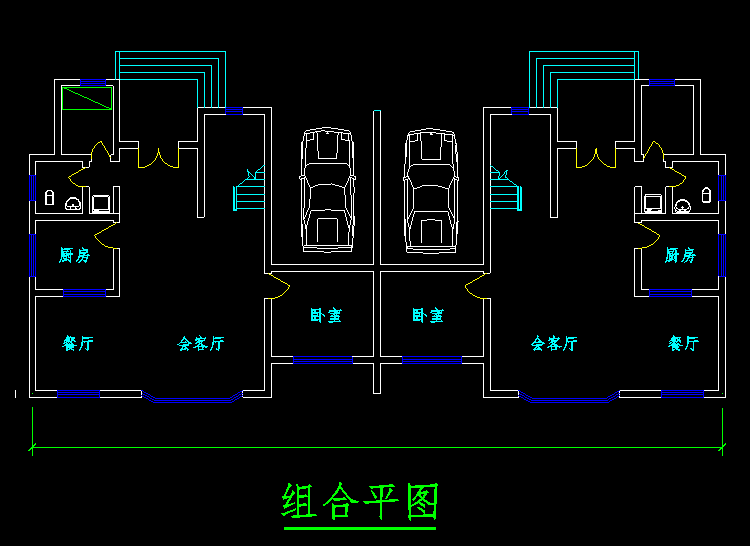 CAD毕业设计 CAD别墅设计平面图