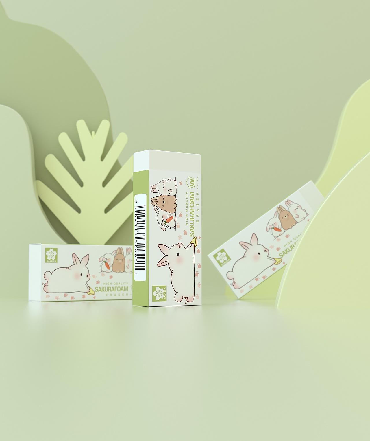 日本樱花文具之橡皮擦设计子非乌鸦