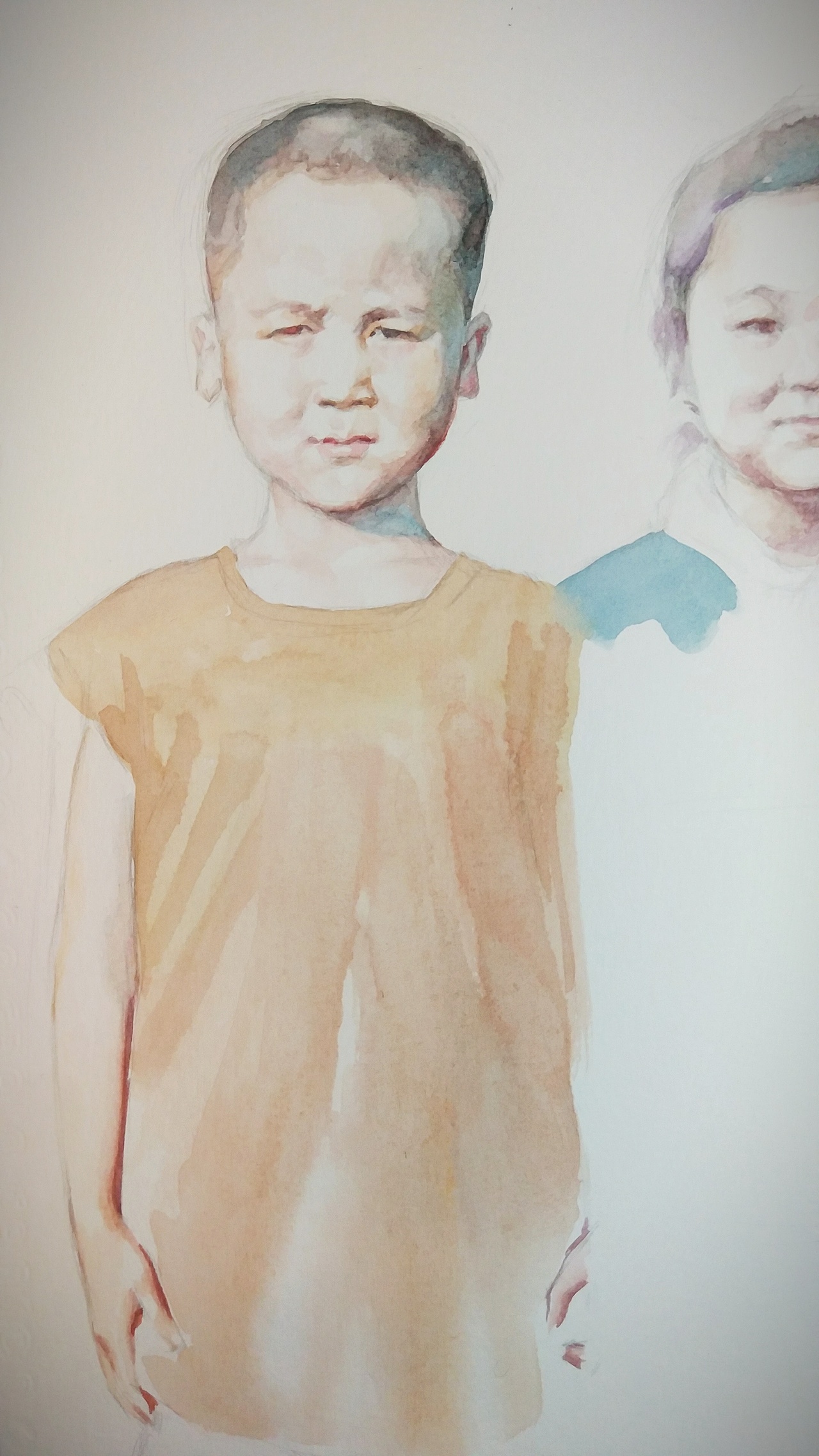 姑娘闪婚,说要把丈夫与自己的小时候画到一张纸上。