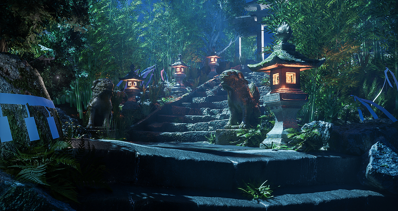 blender概念场景兰若寺