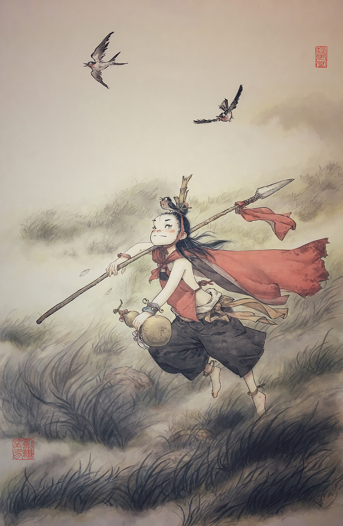 秋草独寻人去后 寒林空见日斜时（图ZMTg1MDk5Nzc2） - 绘画 - 站酷设计师qy6100原创素材 - 站酷ZCOOL