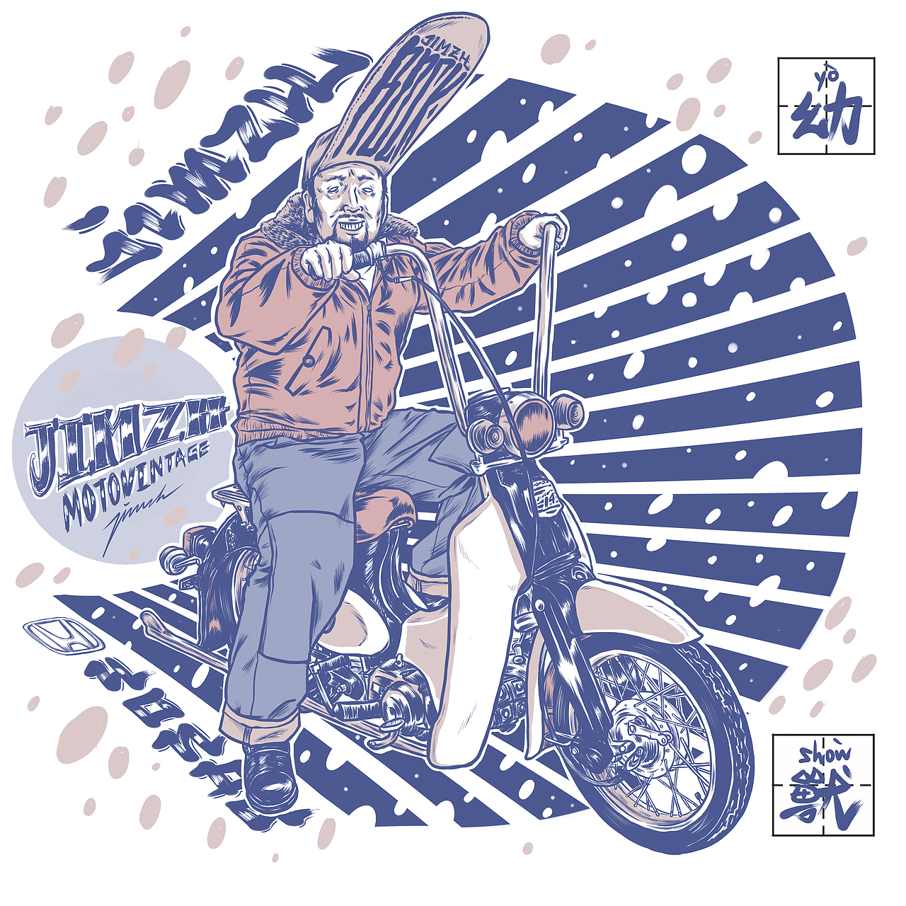 总结2014年，一些涂鸦，一些插画，蓝白粉大搭配（图ZMjUwMjQ2OTI=） - 创作习作 - 站酷设计师JIMZH酷嗨儿原创素材 - 站酷ZCOOL