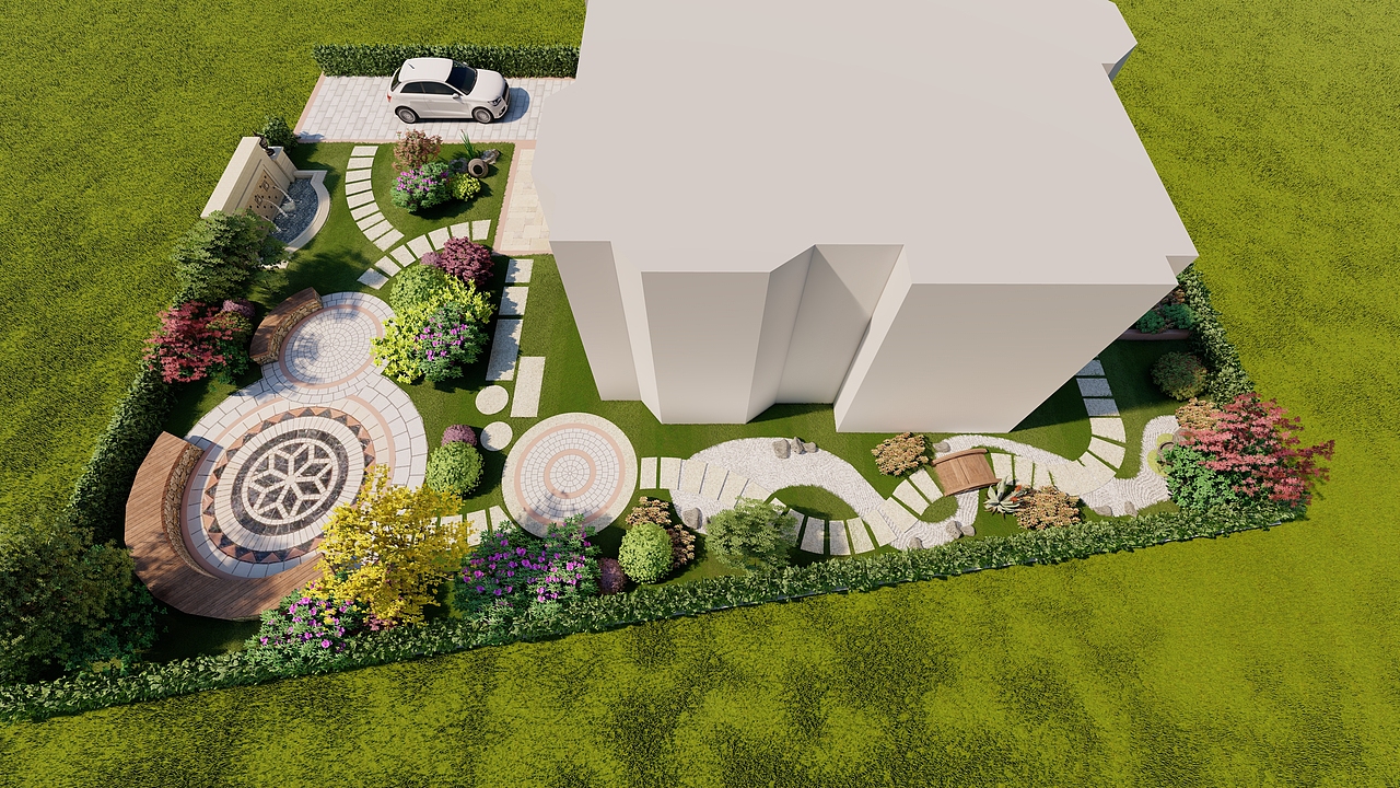 武汉汉南碧桂园别墅花园设计,景观设计师:焦学杰