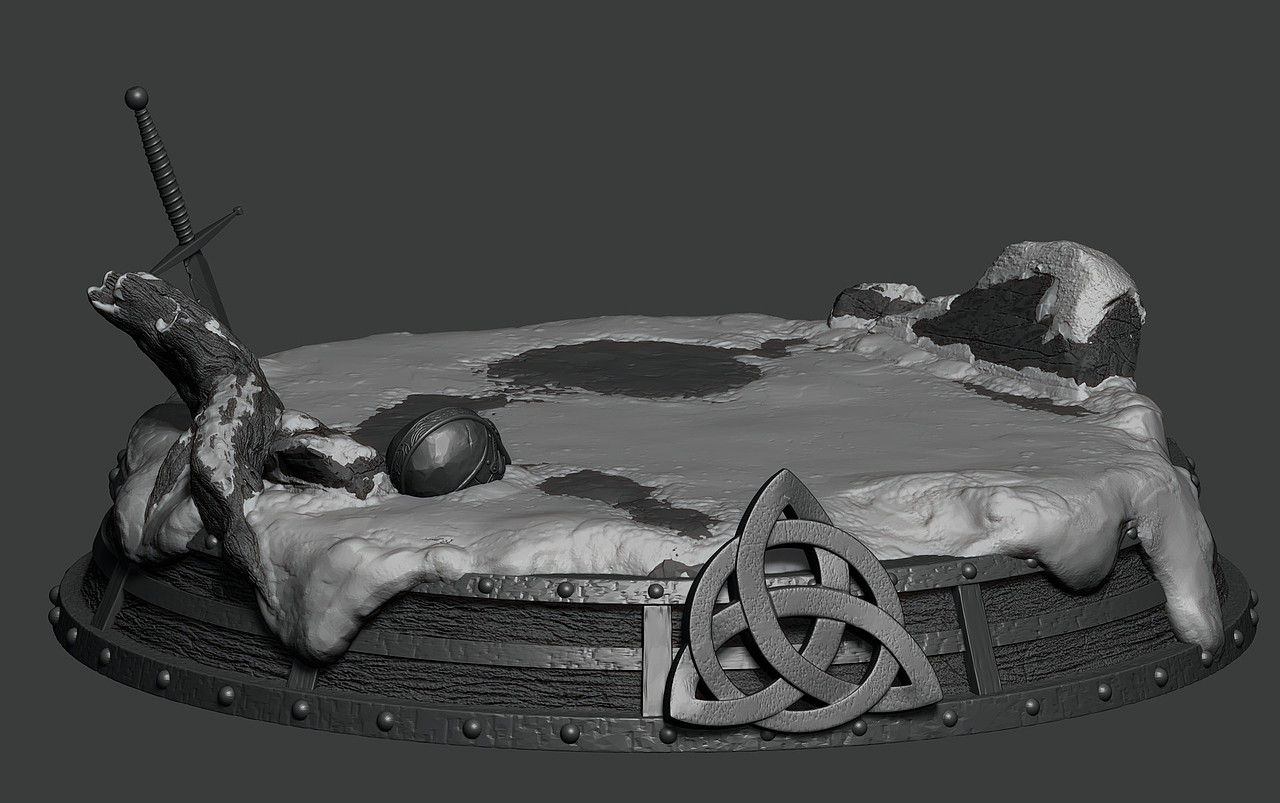 北欧海盗女人3d建模