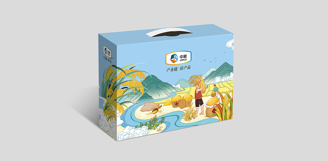 中粮食品礼盒包装插画设计（图ZMTY2MzA5NTA0） - 商业插画 - 站酷设计师芋头栗子原创素材 - 站酷ZCOOL