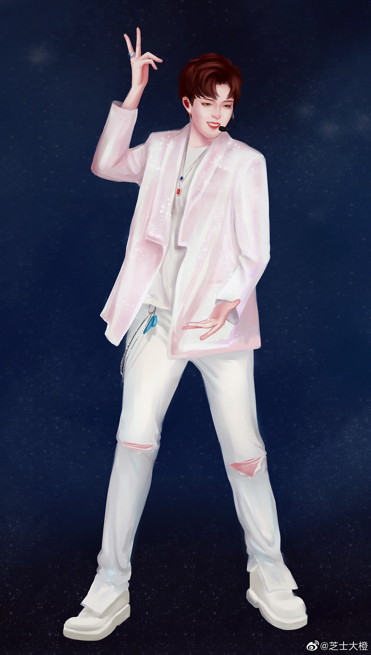 追星女孩上线（图ZMTY0MDUyODAw） - 艺术插画 - 站酷设计师芝士大橙原创素材 - 站酷ZCOOL