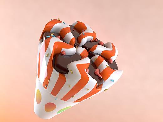 C4D冰淇淋