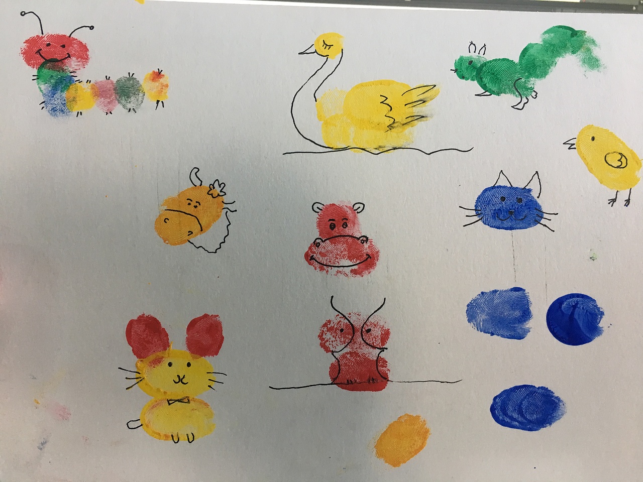 儿童创意手指画指印画