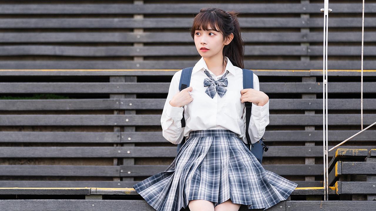 分享一组日系jk小清新甜美美女